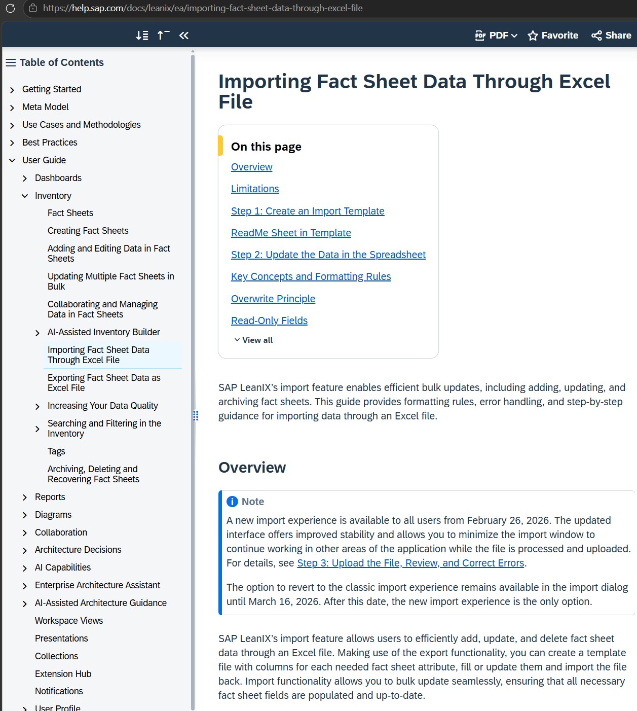 LeanIX Excel import/export round-trip
